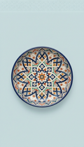 Moroccan ceramic patterned serving tray