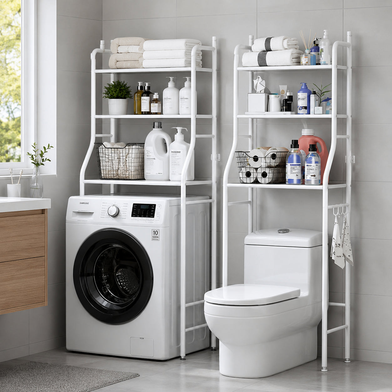 Étagère Salle de Bain 3 Niveaux – Métal Design